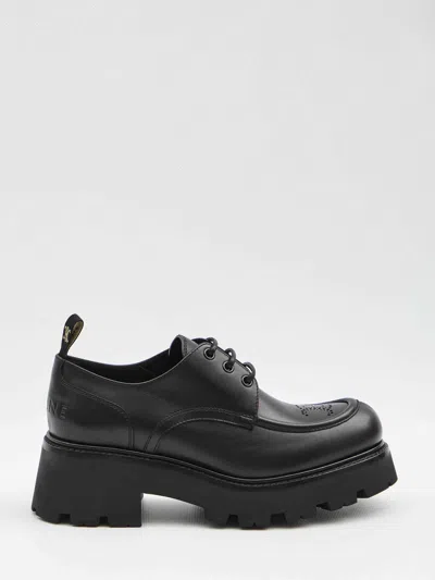 Celine Women Triomphe Rangers Derby Shoes In Black