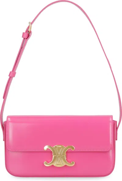 Celine Women's Triomphe Shoulder Bag In Brgh Pink