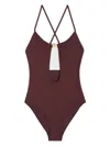 Celine Cut Out One Piece Swimsuit With Braided Detail In 15ps