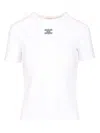 Celine Women "triomphe" T-shirt In White