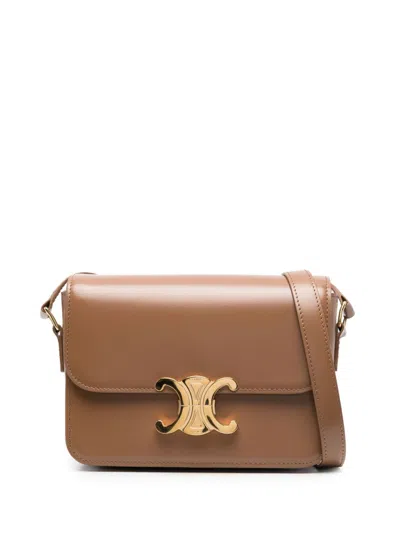 Celine Women Classique Triomphe Leather Crossbody Bag