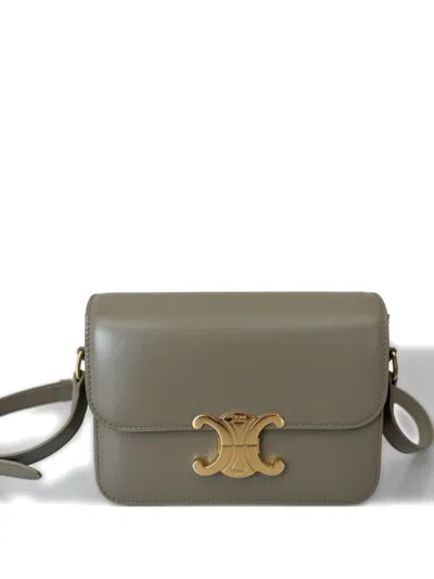Celine Women Triomphe Teen Leather Crossbody Bag In Multi