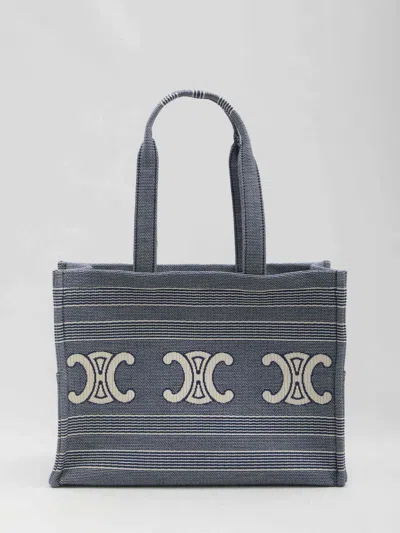 Celine Women Triomphe Tote Bag In Blue