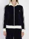 Celine Women Triomphe Velvet Jacket In Blue