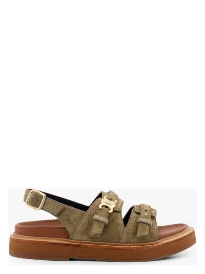 CELINE WOMEN'S TRIOMPHE WEDGE SANDAL 30