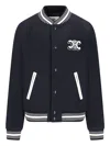 Celine Women Triomphe Wool Bomber Jacket In Black