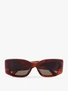 Celine Women Triomphe Xl 01 Acetate Sunglasses With Leather Glasses Case In Multi