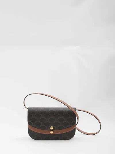 Celine Women Wallet On Chain Crossbody Bag In Black