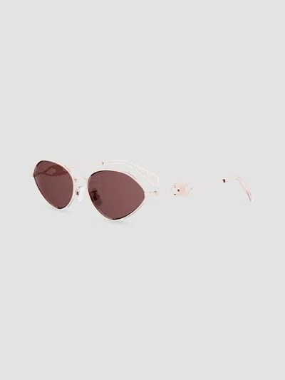 Celine Wire 58mm Oval Sunglasses In Purple