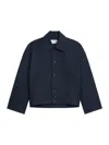 Celine Women Wool And Cotton Gabardine Jacket In Blue