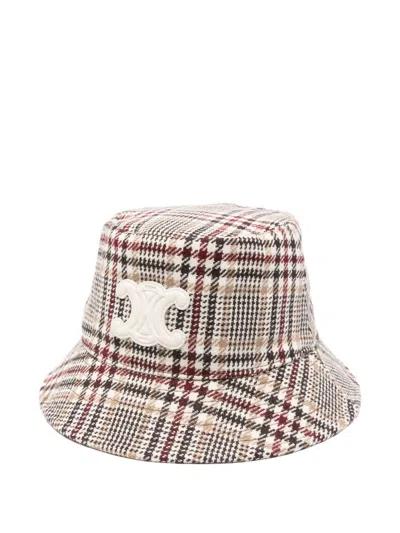 Celine Women Wool Bob Hat In Brown