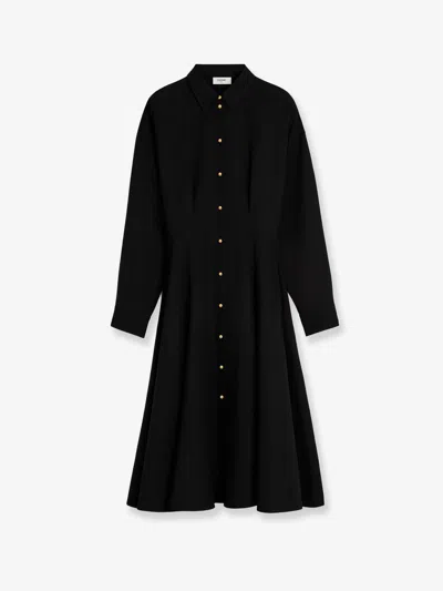 Celine Women Wool Chemisier Dress In Black