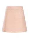 Celine Women Wool Mini Skirt In Cream