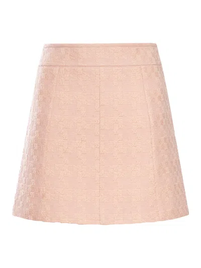 Celine Women Wool Mini Skirt In Cream