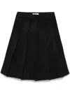 Celine Women Wool Pleated Skirt In Multi