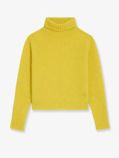 CELINE CELINE WOMEN WOOL TURTLENECK WITH TRIOMPHE EMBROIDERY