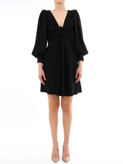 Celine Women Wrap Dress Black