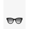 Celine Rectangular Sunglasses In Black