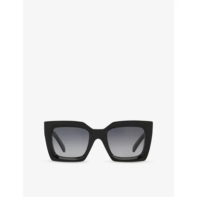 Celine Womens Black Cl40130i Square-frame Acetate Sunglasses