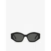 Celine Triomphe Logo Acetate Cat-eye Sunglasses In Black