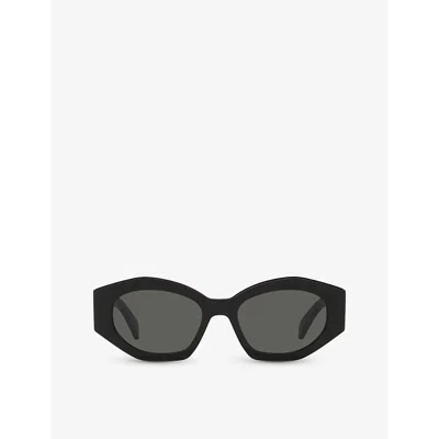 CELINE WOMENS BLACK CL40238U OVAL-FRAME ACETATE SUNGLASSES