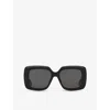 Celine Womens Black Cl40263i Bold 3 Dots Square-frame Acetate Sunglasses In Black