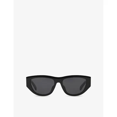 Celine Womens Cl40278u Monochroms Cat Eye-frame Acetate Sunglasses Black