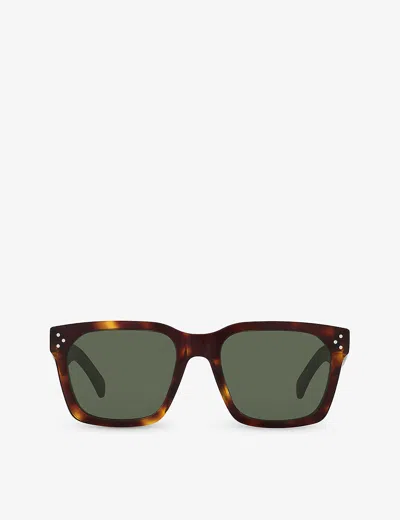 Celine Womens Brown Cl000384 Cl40248i Irregular-frame Acetate Sunglasses