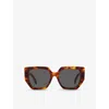 Celine Womens Brown Cl40239f Butterfly-frame Tortoiseshell Acetate Sunglasses