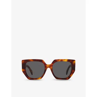 Celine Womens Brown Cl40239f Butterfly-frame Tortoiseshell Acetate Sunglasses