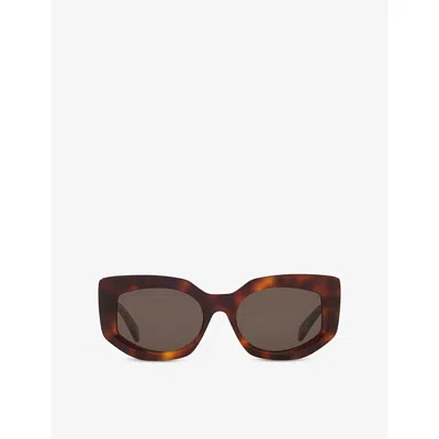 Celine Womens Brown Cl40277f Bold 3 Dots Butterfly-frame Acetate Sunglasses