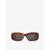 Celine Womens Brown Cl40294i Cat-eye Tortoiseshell Acetate Sunglasses