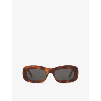 Celine Womens Brown Cl40294i Cat-eye Tortoiseshell Acetate Sunglasses
