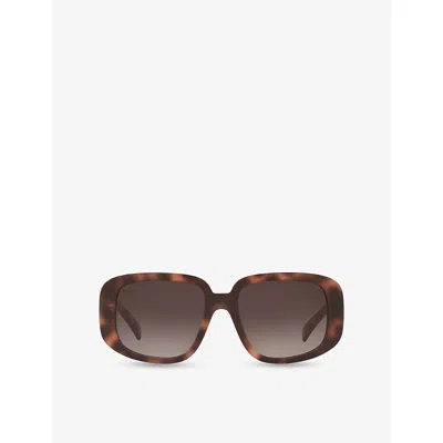 Celine Womens Brown Cl40299u Square-frame Tortoiseshell Acetate Sunglasses