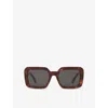 Celine Womens Brown Cl40304u Square Acetate Sunglasses