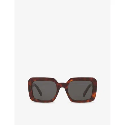 Celine Womens Brown Cl40304u Square Acetate Sunglasses