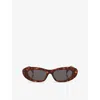 Celine Womens Brown Cl40310u Cat-eye Acetate Sunglasses