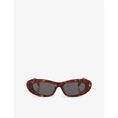 Celine Womens Brown Cl40310u Cat-eye Acetate Sunglasses