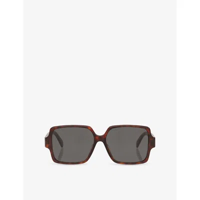 Celine Womens Brown Cl40316u Triomphe Square-frame Acetate Sunglasses