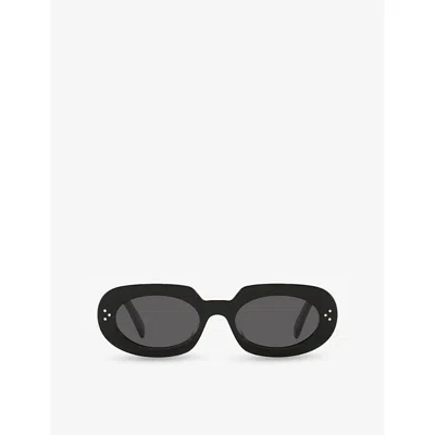 Celine Womens Black Cl000474 Bold 3 Dots Cl40276u Irregular-frame Acetate Sunglasses