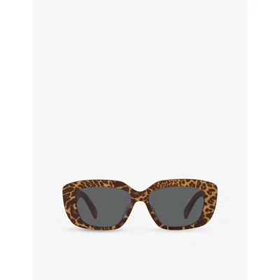 Celine Womens Brown Cl40216u Rectangle-frame Acetate Sunglasses