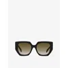 Celine Womens Black Cl40239f Butterfly-frame Acetate Sunglasses