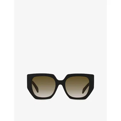 Celine Womens Black Cl40239f Butterfly-frame Acetate Sunglasses