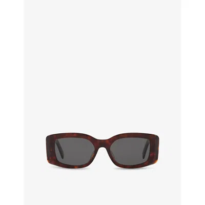 Celine Womens Grey Cl40282u Triomphe Rectangular-frame Acetate Sunglasses In Gray