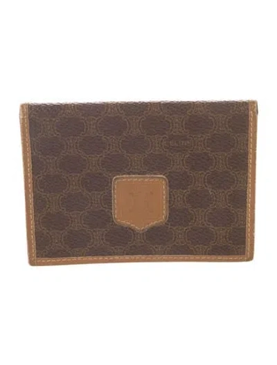 Pre-owned Celine Womens' Leather Wallet In Brown