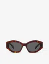 Celine Womens Yellow Cl40238u Oval-frame Acetate Sunglasses In Yellow