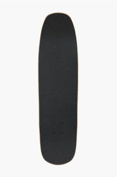 Celine Wooden Skateboard With Waves Print In Black