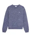 Celine Wool And Cashmere Blend Crew Neck Sweater In Blue