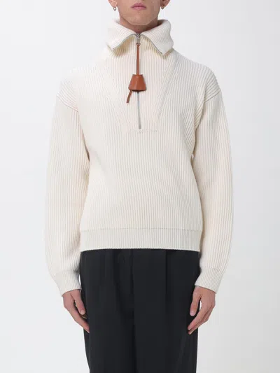 Celine Wool And Cashmere Half-zip Jumper With Sailor Collar In White