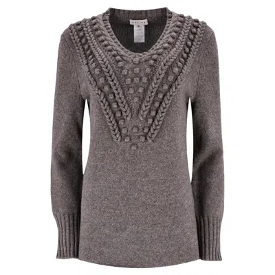 Pre-owned Celine Wool & Yak Blend Jumper In Gray